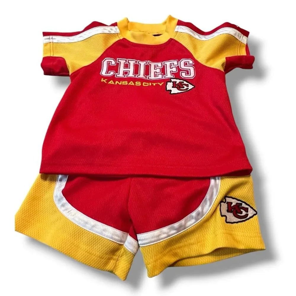 Reebok Kansas City Chiefs NFL 2 Piece Shirt Shorts Set Toddler 3T